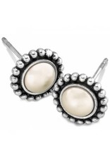 Brighton Silver/ Pearl Luster Mini Post Earrings