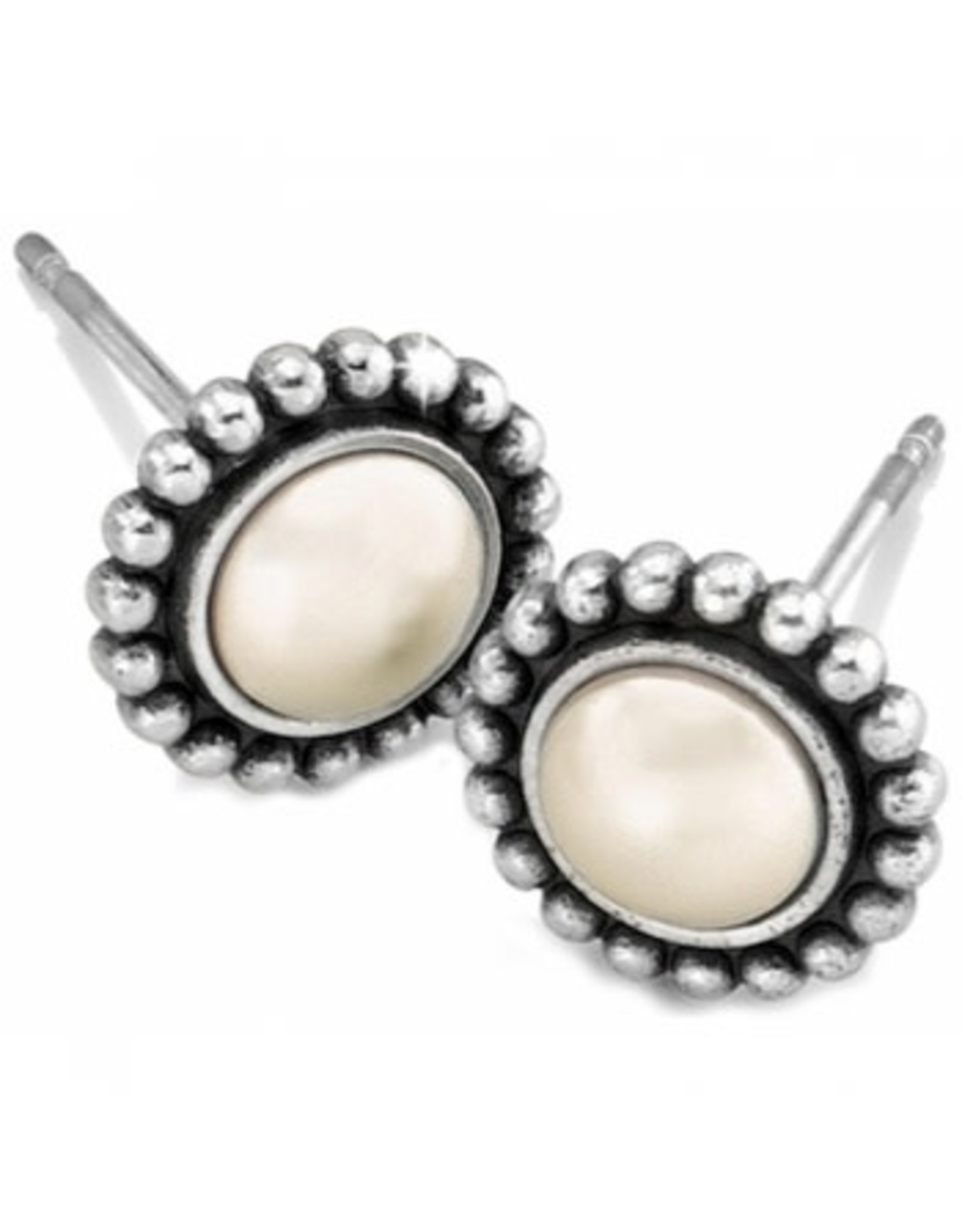 Brighton Silver/ Pearl Luster Mini Post Earrings