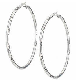 Brighton Grande Hoop Charm Earrings