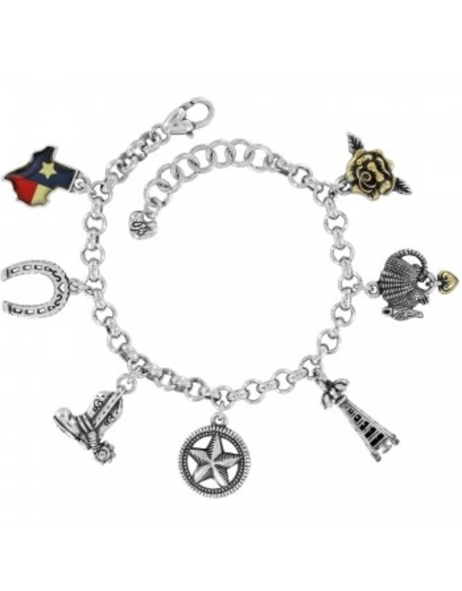 Brighton Texas State Charm Bracelet Rhinestone Angel Brighton Texas State Charm Bracelet