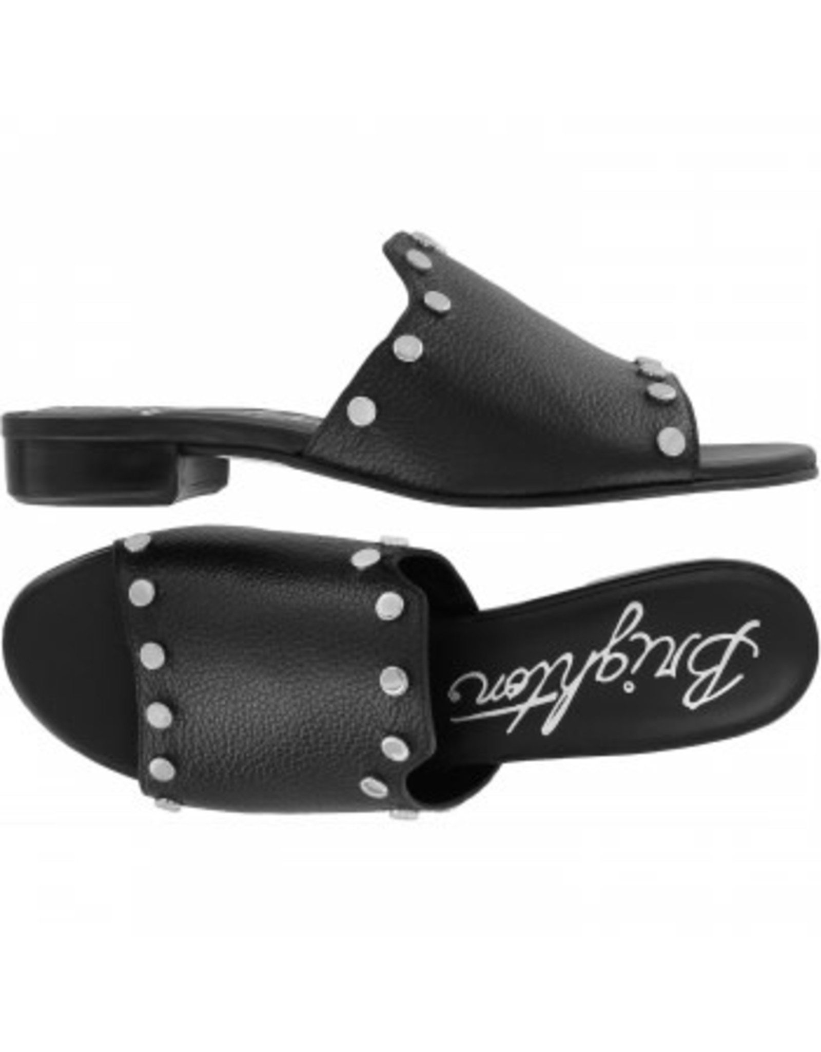 Brighton Black Night Studded Sandals - Rhinestone Angel
