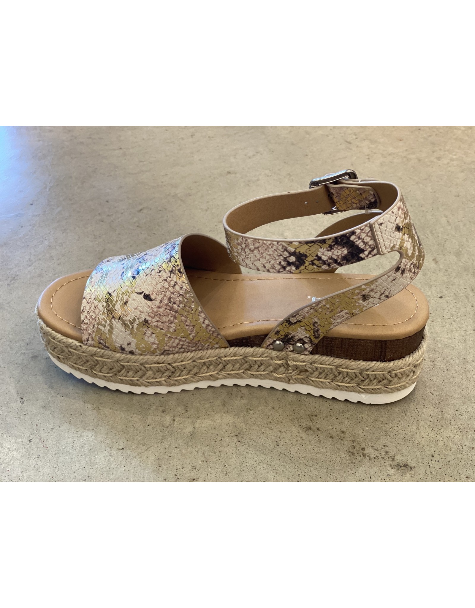 snake espadrille sandals