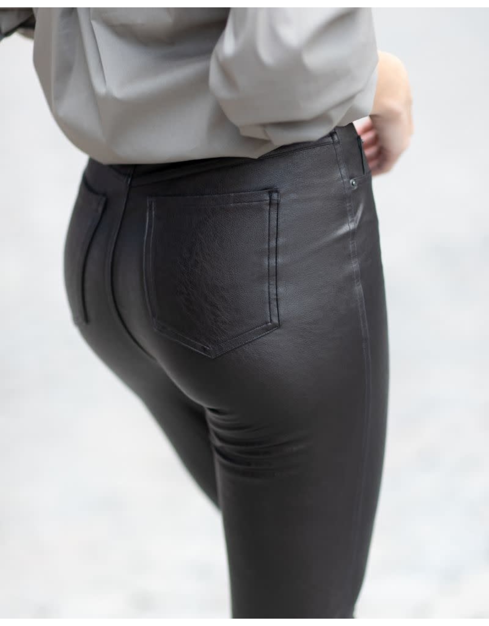 Spanx Trousers Like-Leather Jogger Pants Noir (99982)