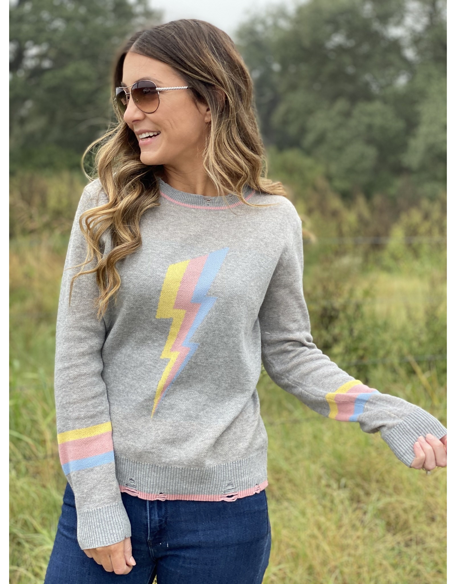 sweater with lightning bolts