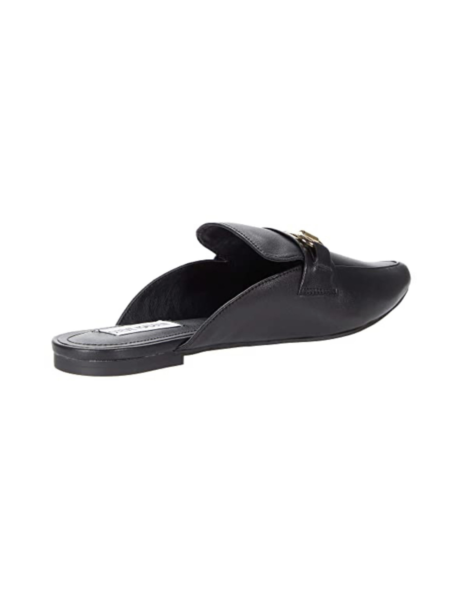 Steve Madden Fortress Slide in Black Leather - Rhinestone Angel