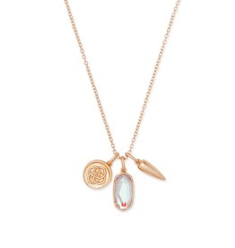 Kendra Scott Rose Gold Dira Dichroic Charm Necklace