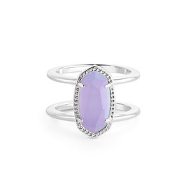Kendra Scott Elyse Ring Silver Iridescent Lilac