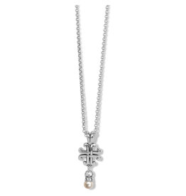Brighton Taos Pearl Cross Mini Necklace