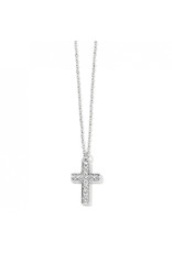 Brighton Silver Diamond Cross Necklace