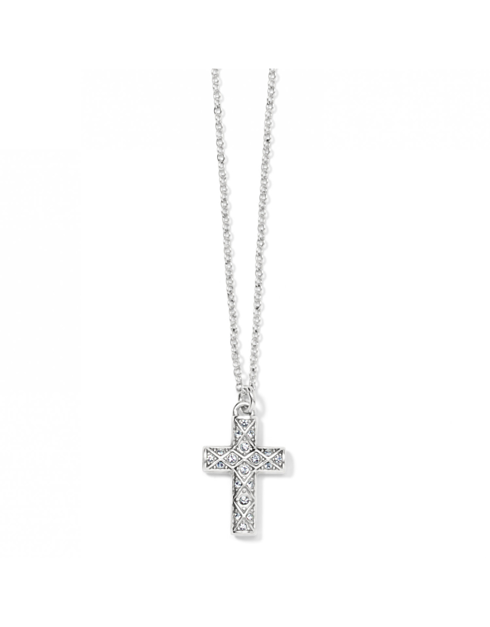 Brighton Silver Diamond Cross Necklace