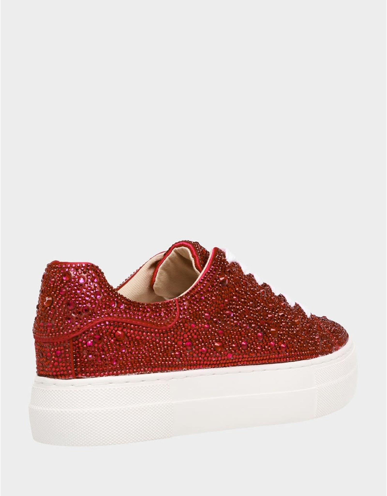 Betsey Johnson Sidny Red Rhinestone Sneaker - Rhinestone Angel