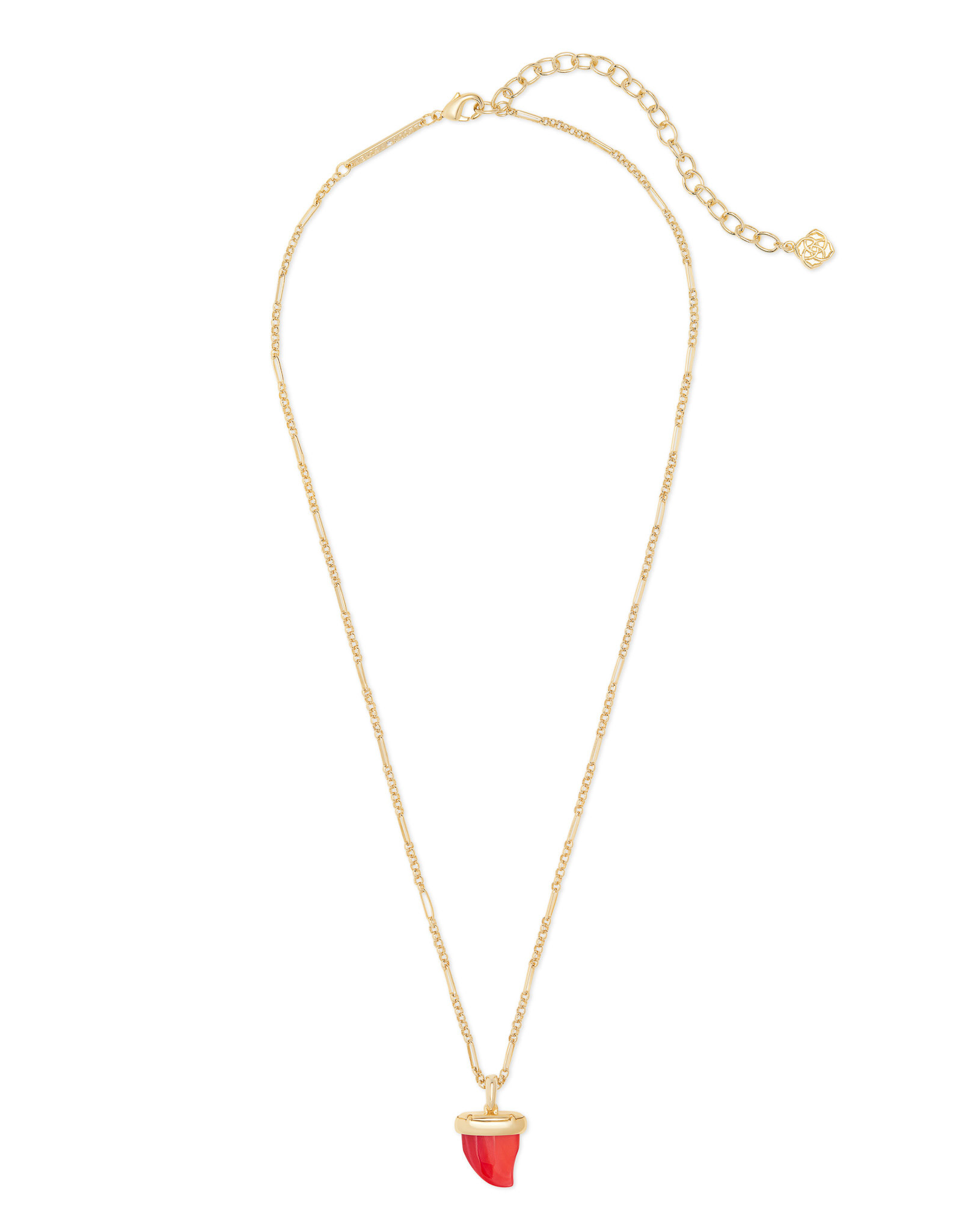 Kendra Scott Nola Gold Pendant Necklace in Red Illusion