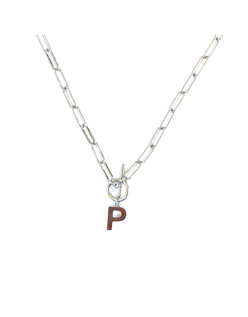 Toggle Initial Necklace - Q – Natalie Wood Designs