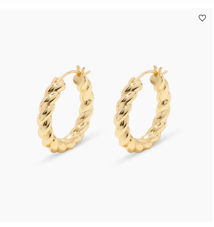 Gorjana Crew Hoops Gold Rhinestone Angel