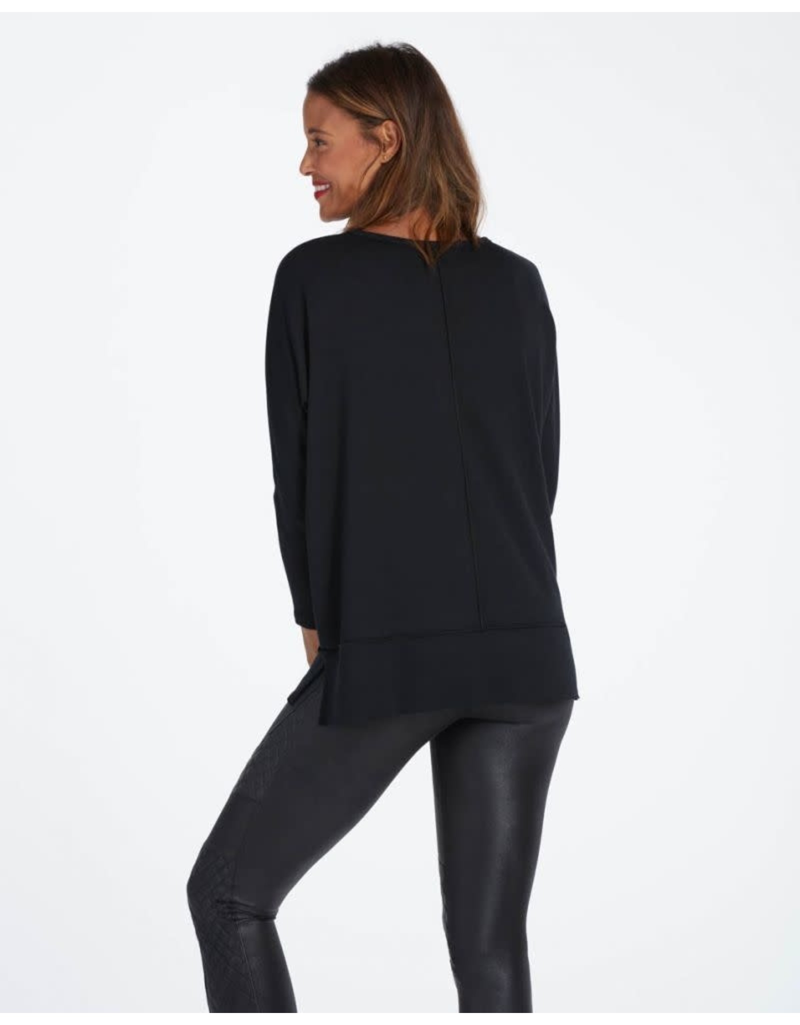 Spanx Length Top Dolman Sweatshirt S Pullover Tunic Black