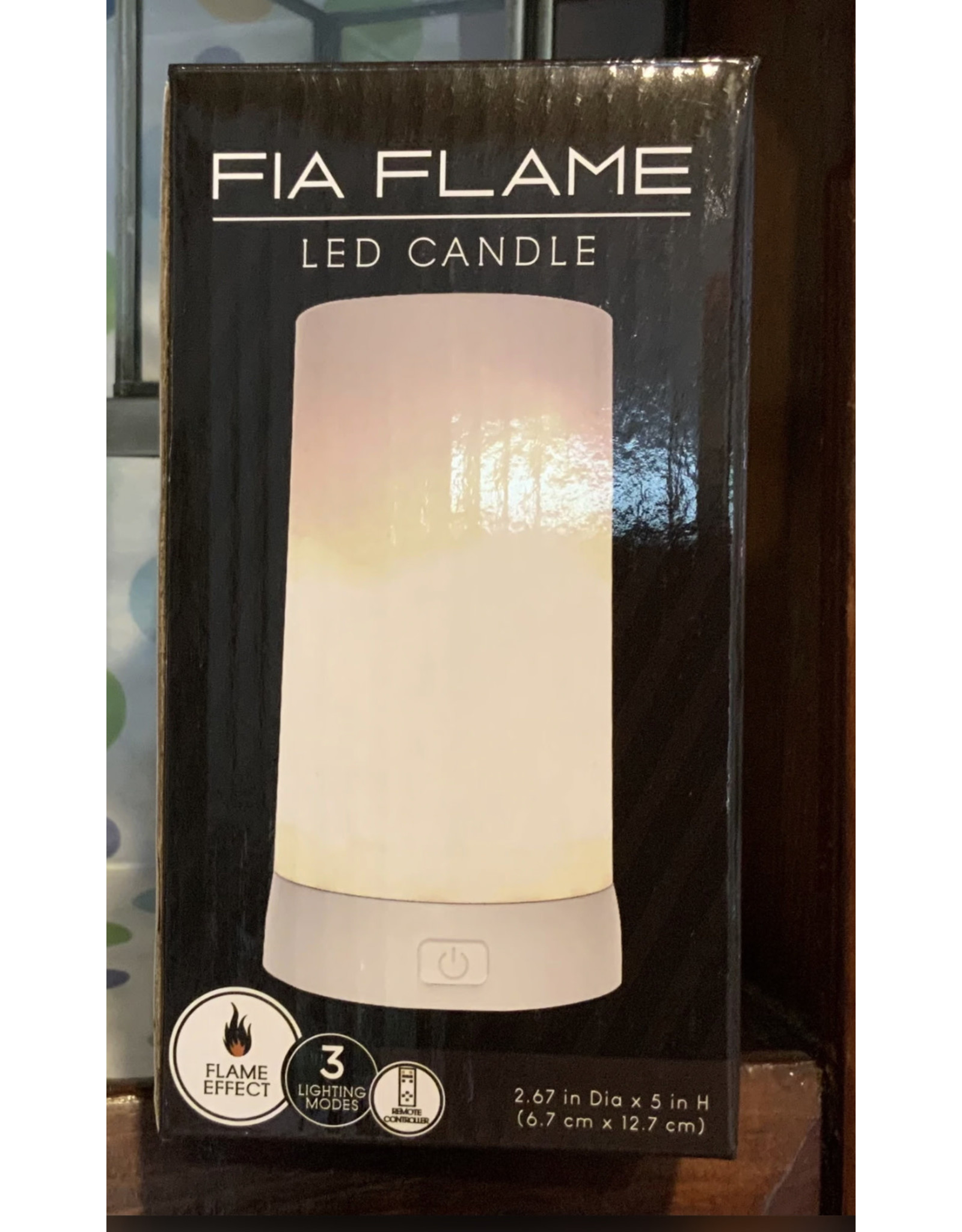 Fia Flame LED Flame Candle w/Timer & Charger Cool