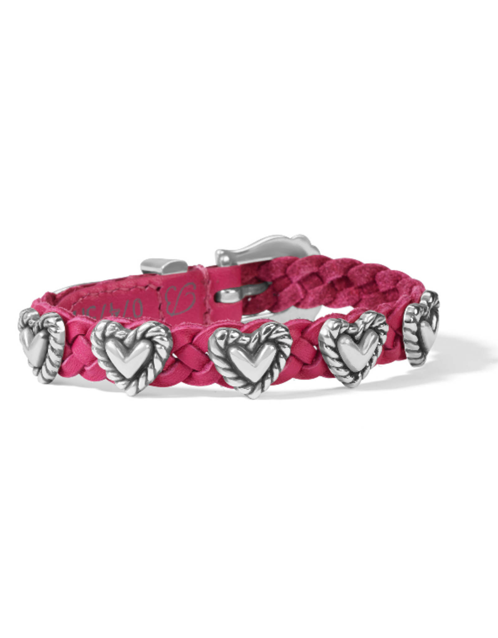 Brighton Roped Heart Braid Bandit Bracelet Pink