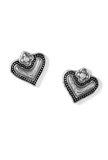 Brighton Luna Heart Mini Post Earrings