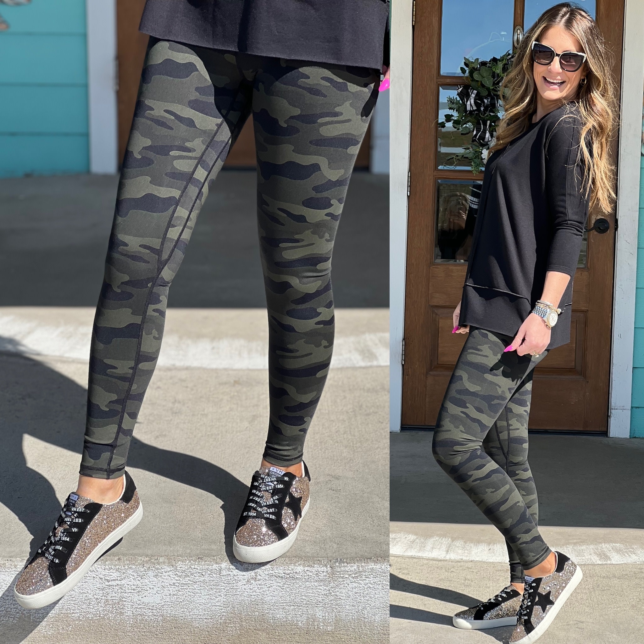 camo leggings outfit, thermal top outfit, athleisure wear, cozy | Outfits  with leggings, Camo leggings outfit, Sporty outfits