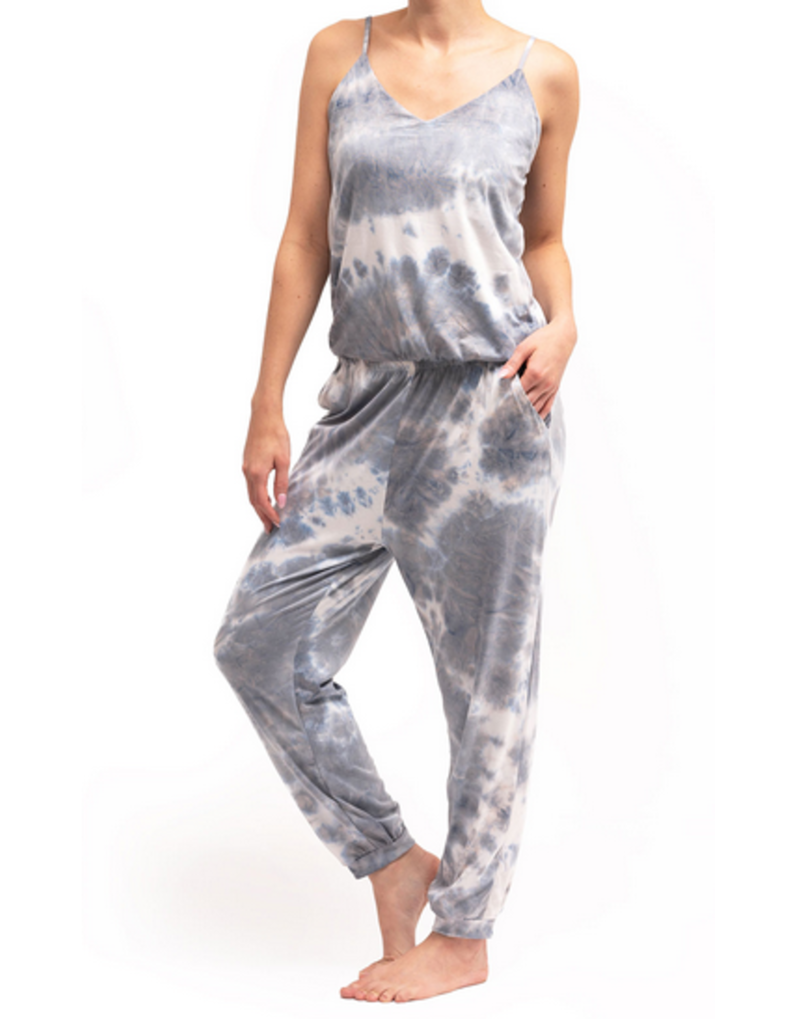 Hello Mello Soft Grey Jumpsuit