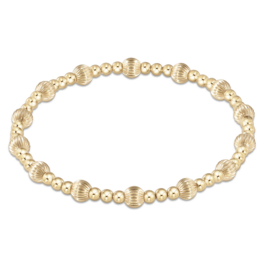enewton Dignity Sincerity Pattern 5mm Bead Bracelet Gold