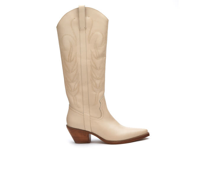 Matisse Agency Ivory Tall Boots Rhinestone Angel