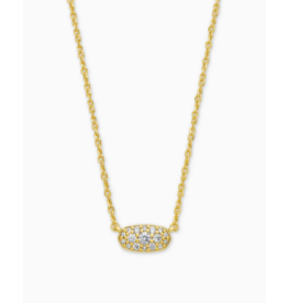 Kendra Scott Grayson Crystal Pendant Necklace Gold