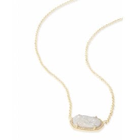 Kendra Scott Jess Lock Necklace in Silver - Rhinestone Angel