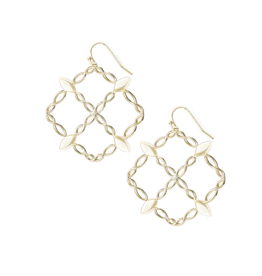 Natalie Wood Bloom Drop Earrings- 14k Gold Color Plating