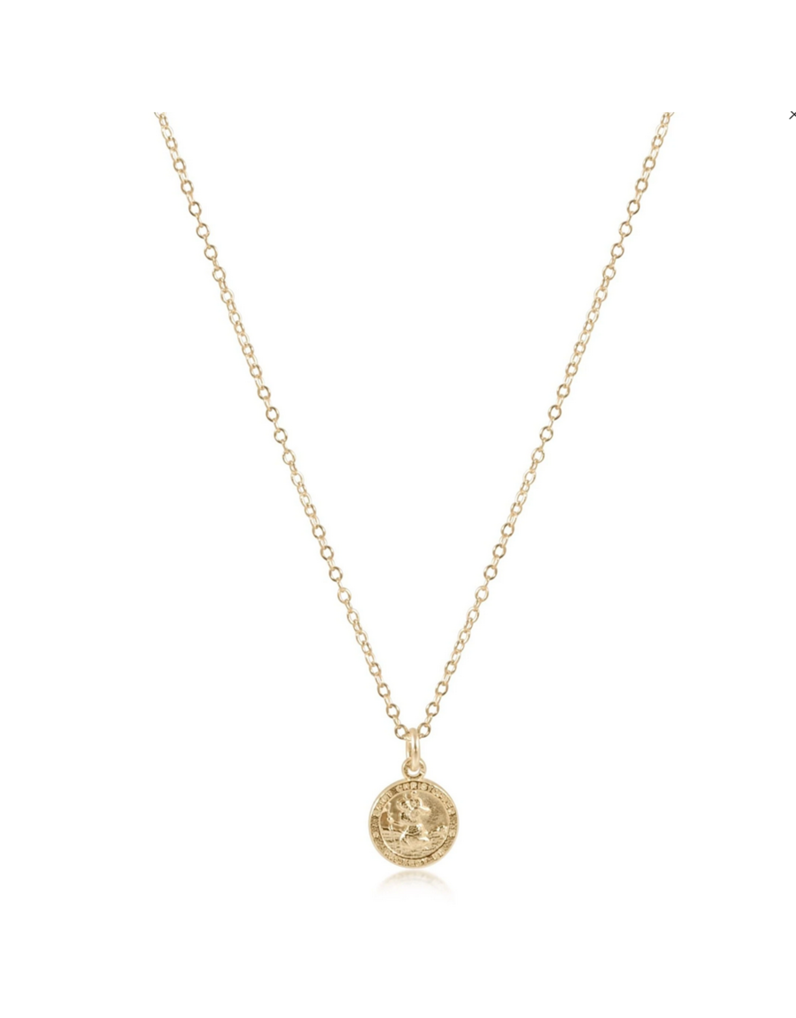 enewton 16" Necklace Gold - Protection Small Gold Disc
