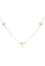 enewton 15" Choker Simplicity Chain Gold - Classic Beaded Signature Cross Gold
