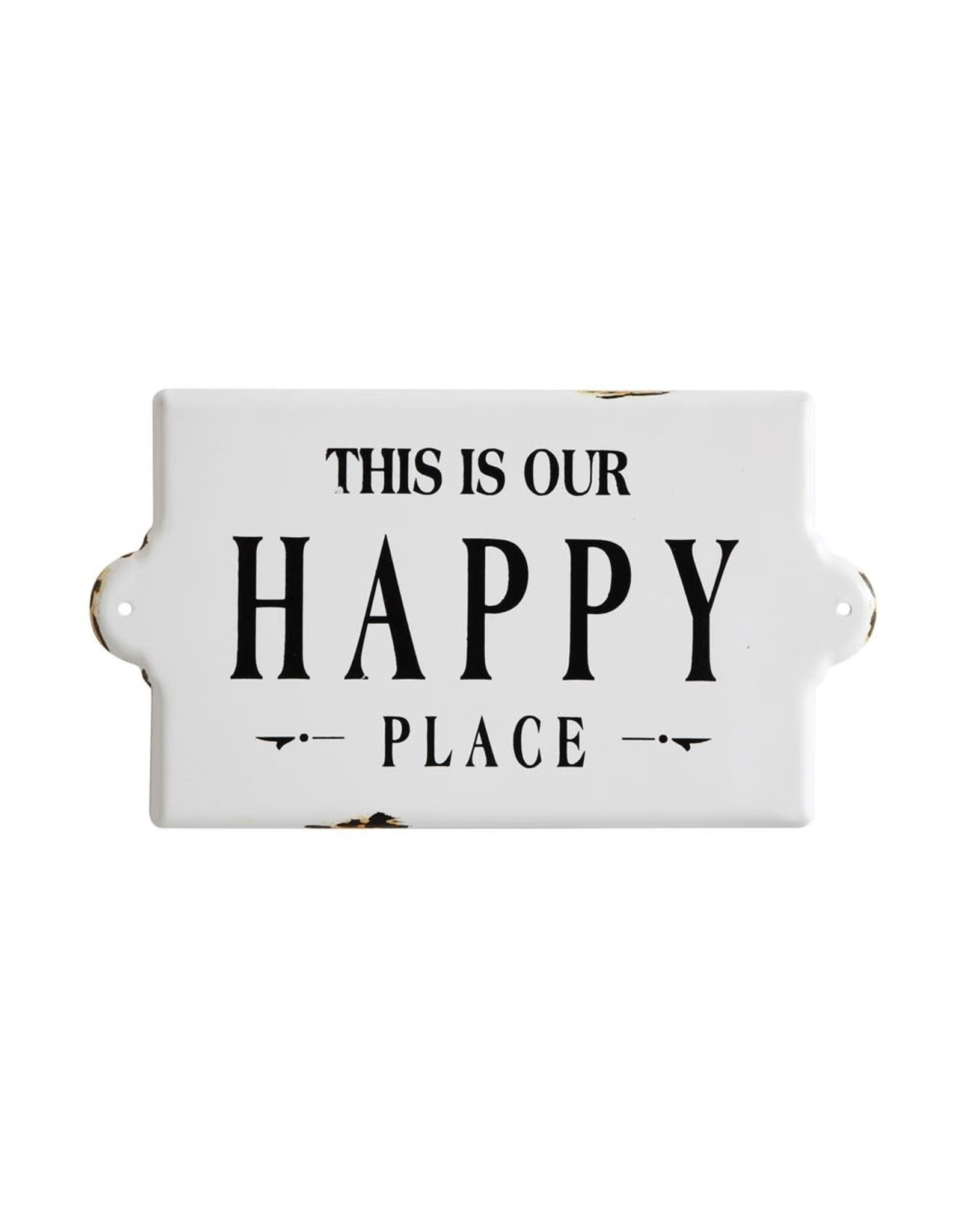Happy Place Enamel Sign