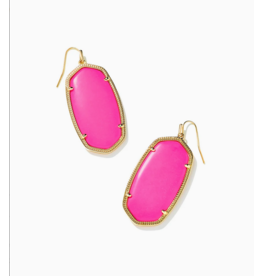 Kendra Scott Danielle Earring Gold Neon Pink