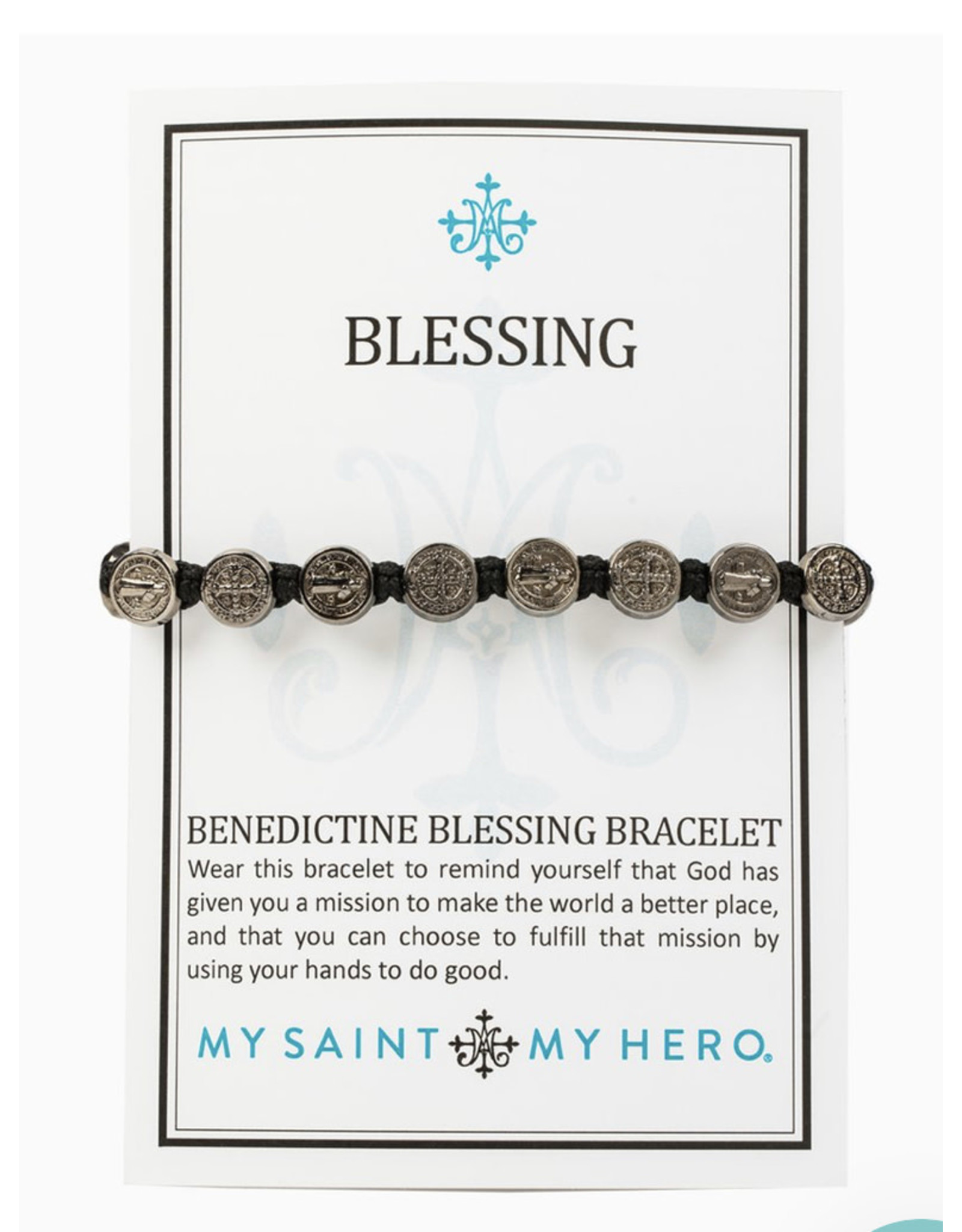 My Saint My Hero MSMH Benedictine Blessing Bracelet Black/Jet Blk