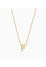 Kendra Scott Letter Pendant Necklace Gold