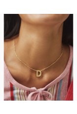 Kendra Scott Letter Pendant Necklace Gold