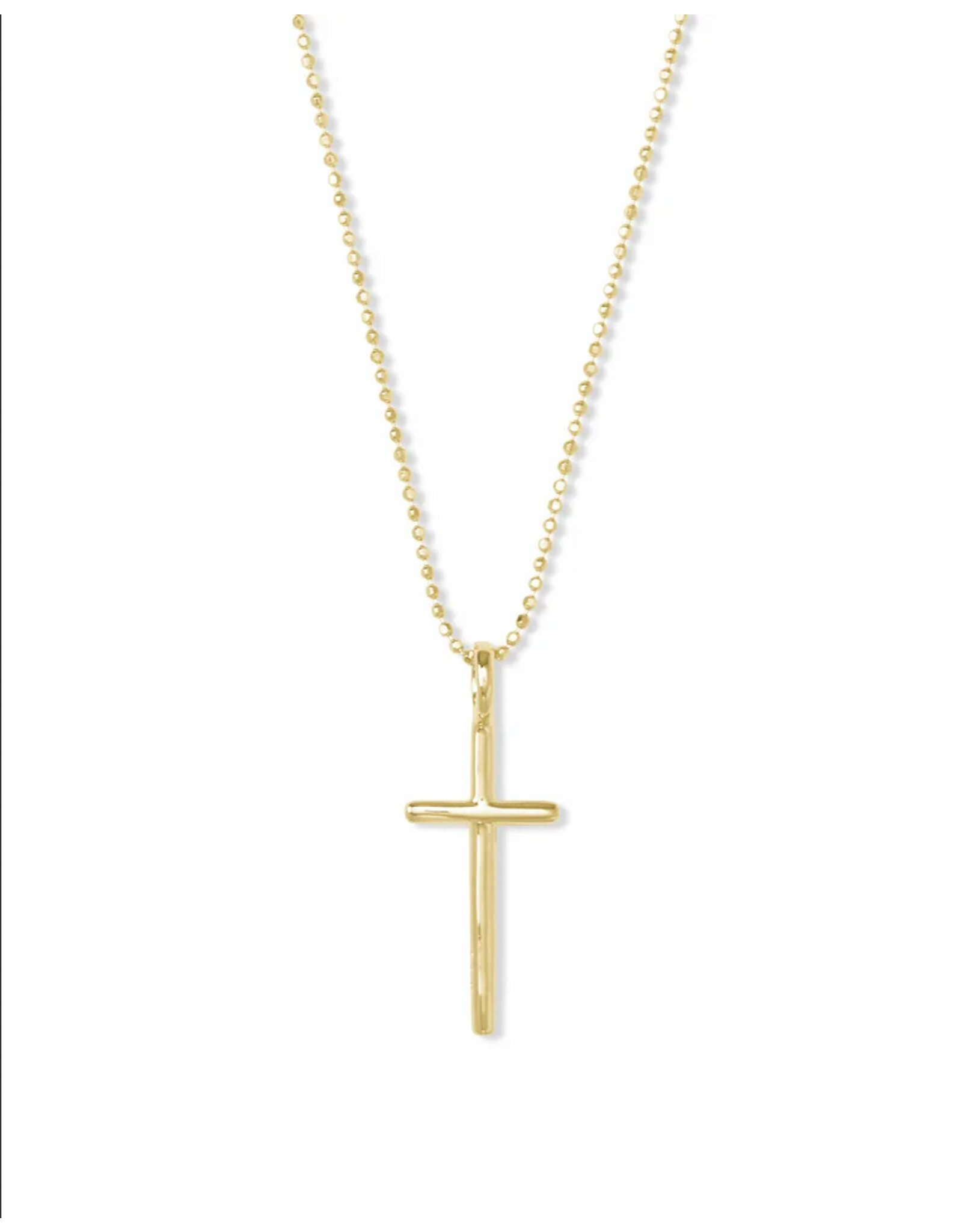 Cross 14k Yellow Gold Statement Necklace in White Diamond | Kendra Scott