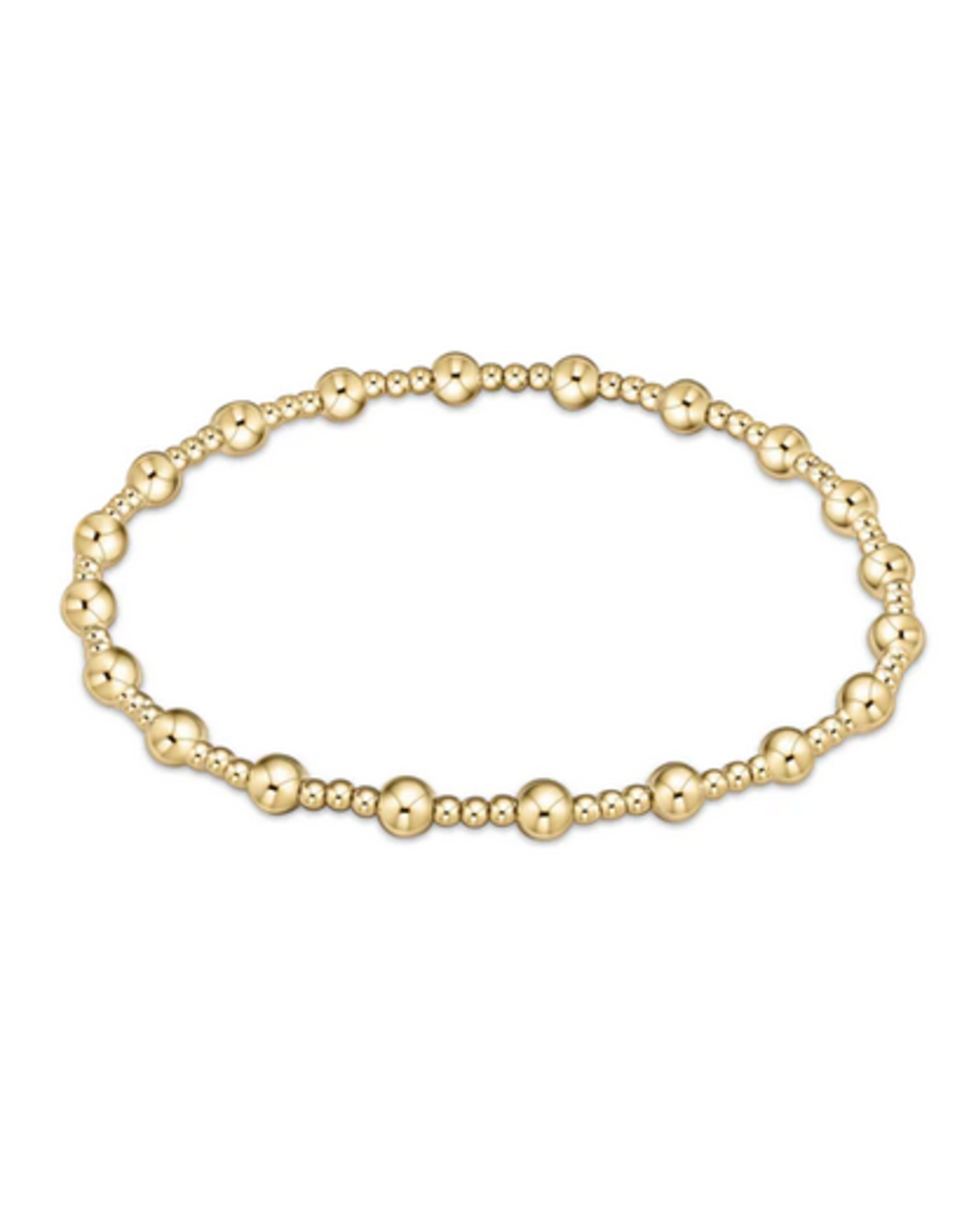 enewton Classic Sincerity Pattern 4mm Bead Bracelet - Gold