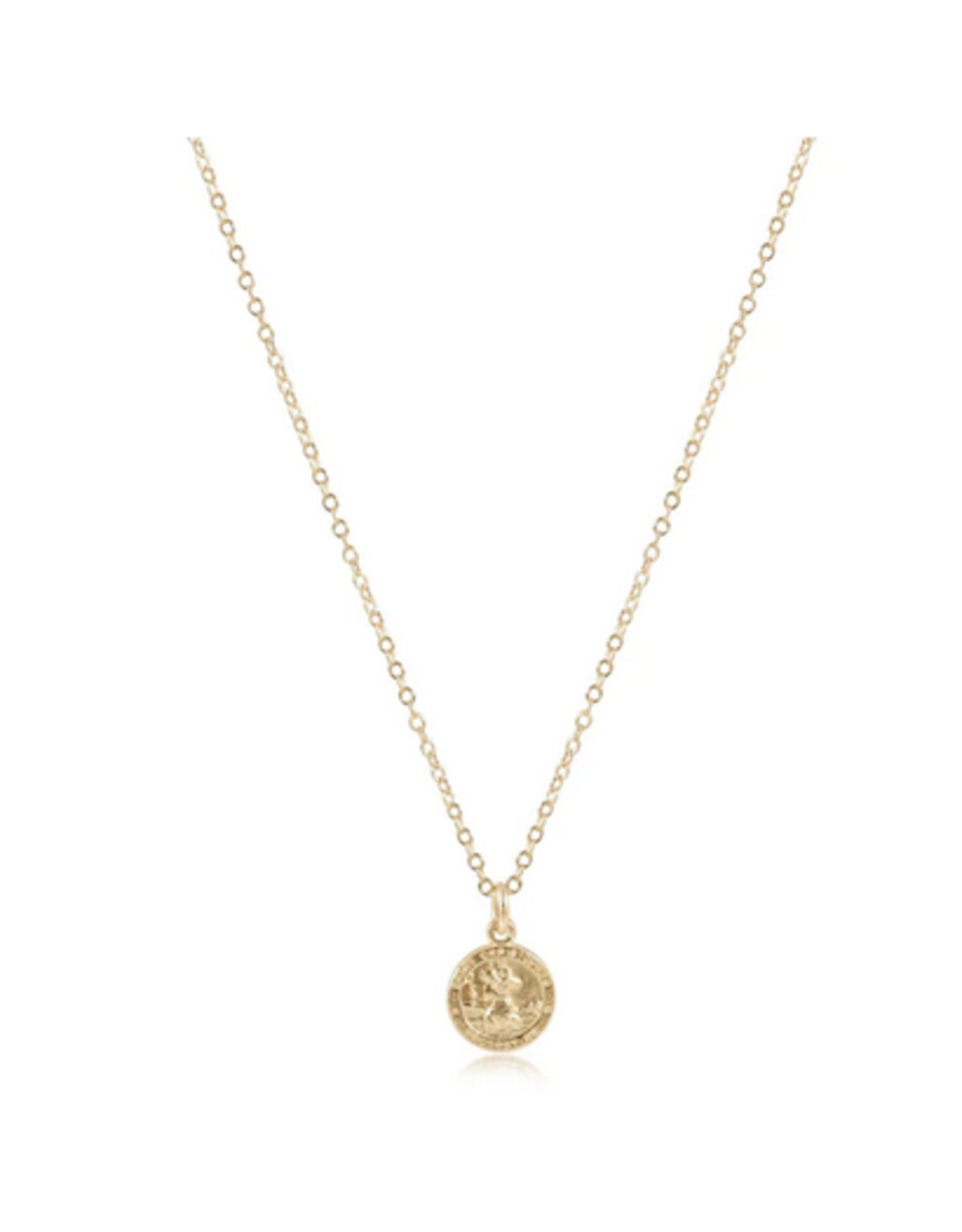 enewton 16" Necklace Gold - Protection Gold Disc