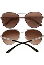Brighton Helix Chocolate & Silver Sunglasses