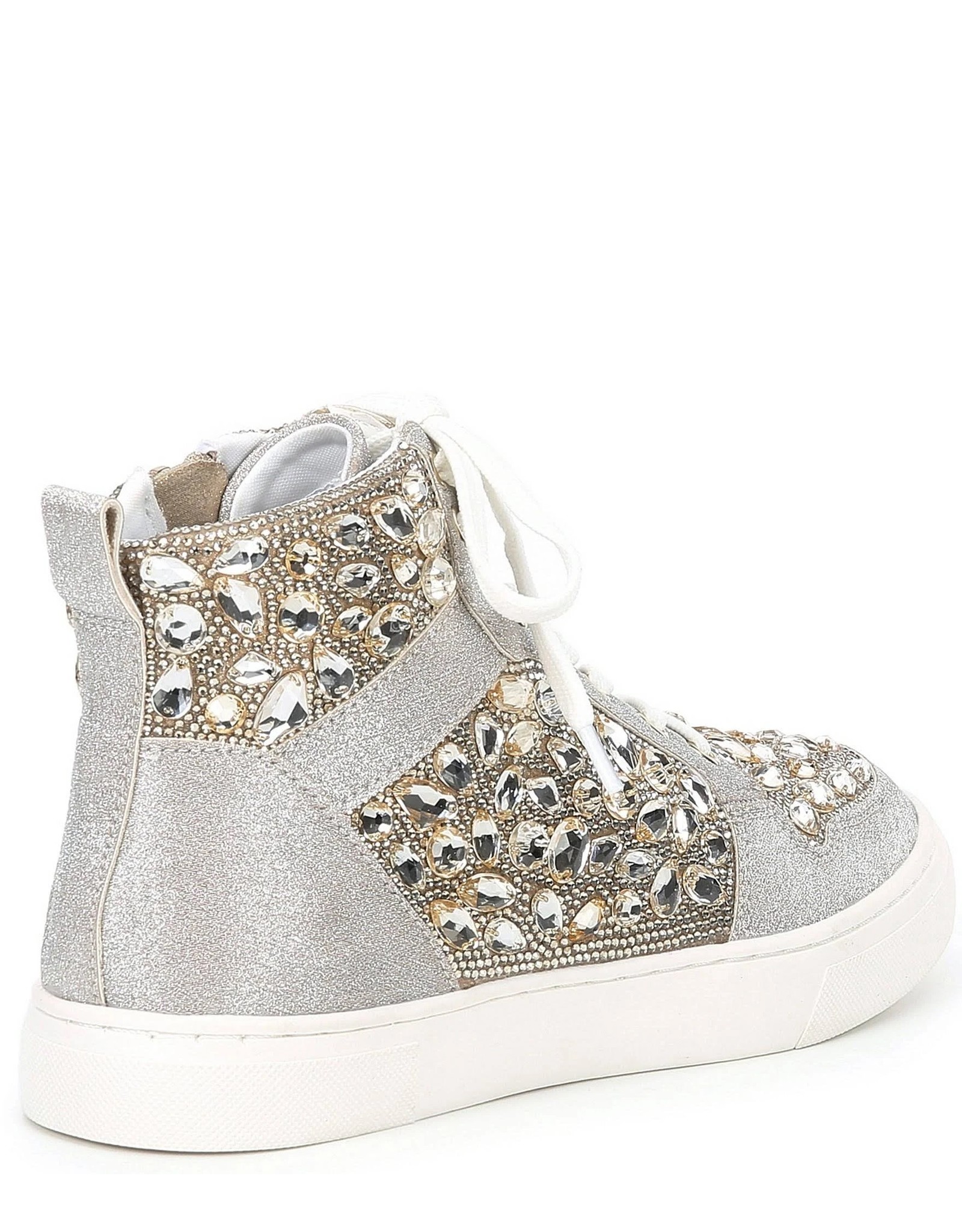 Betsey Johnson Betsey Johnson Bilie Gold Rhinestone High Top Sneaker