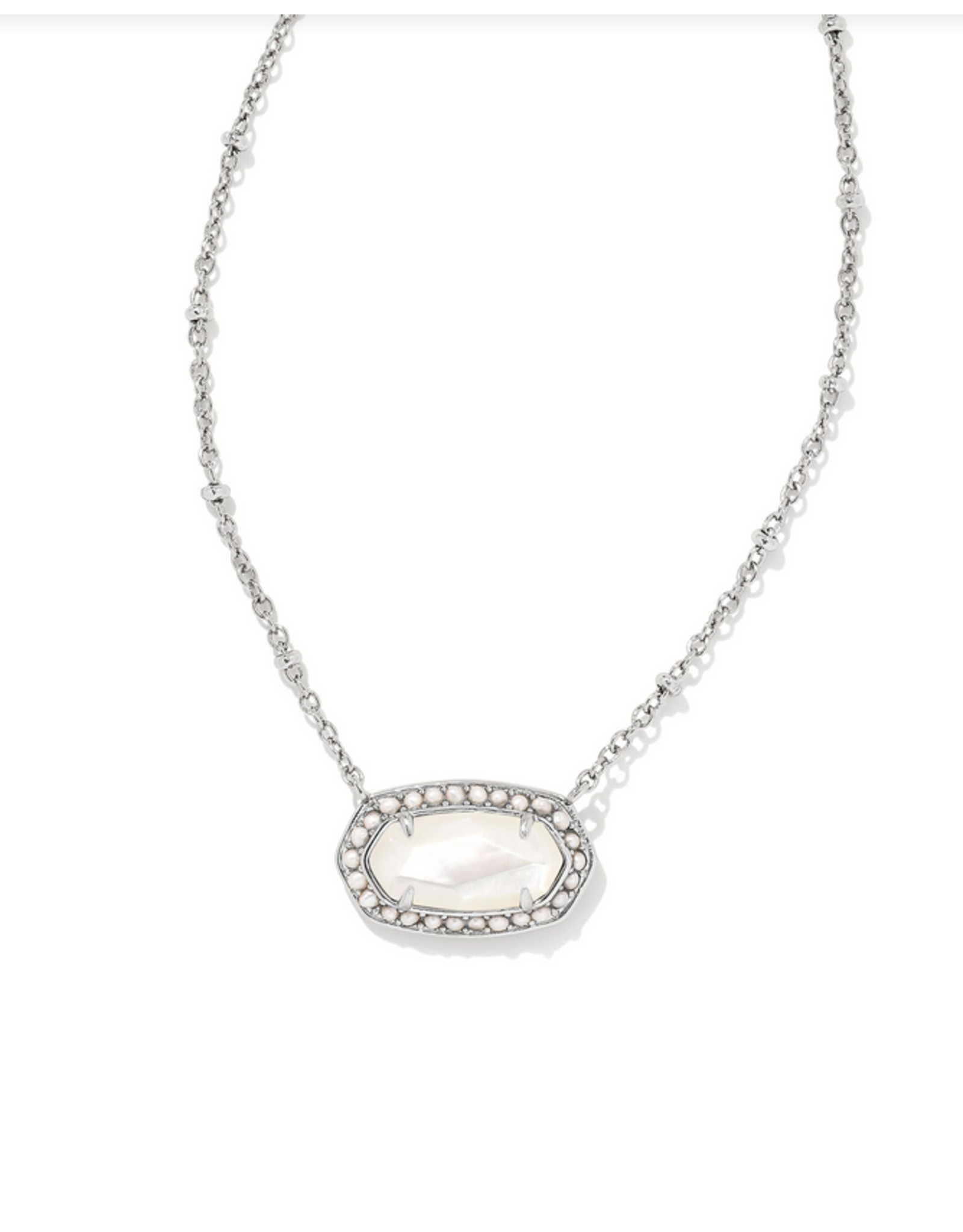 Kendra Scott Threaded Elisa Silver Pendant Necklace in Blue Mix | The Paper  Store