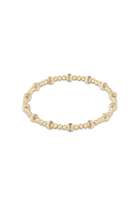 enewton Dignity Sincerity Pattern 5mm Bead Bracelet Gold
