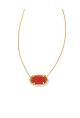 Kendra Scott Elisa Necklace Gold Red Kyocera Opal