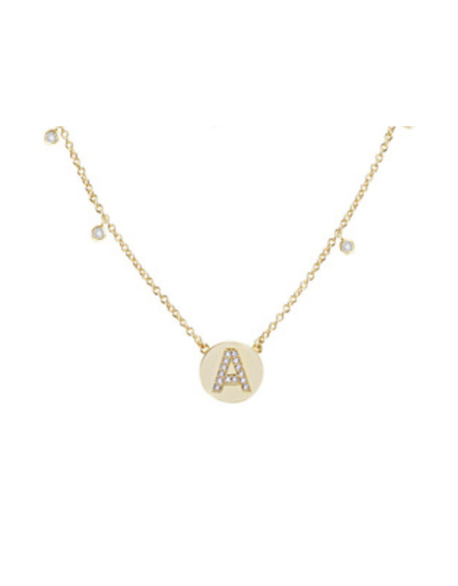 Natalie Wood Gold Shine Bright Initial Necklace