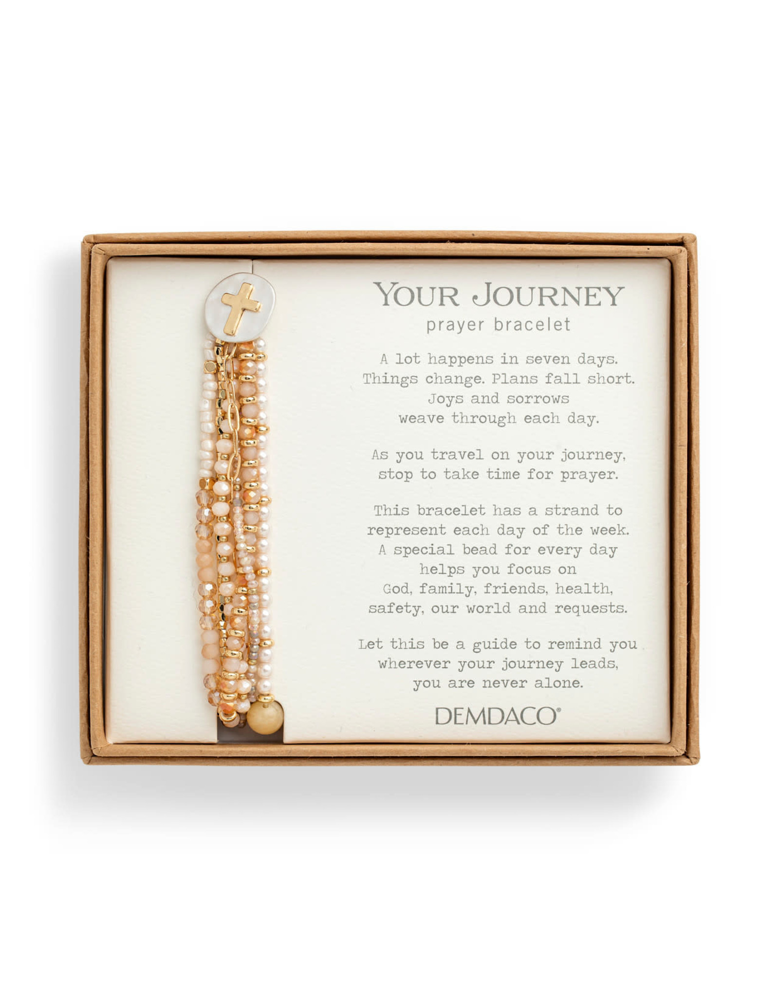 Demdaco Your Journey Prayer Bracelet in Champagne