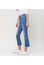 Vervet High Rise Kick Flare Raw Hem