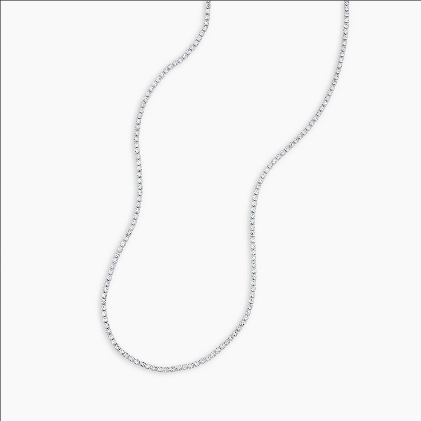 Gorjana Lexi Necklace Silver Rhinestone Angel