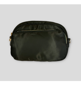 Olive Natalia Sling Double Zipper Bum Bag