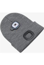 Dm Merchandising BrightSide Beanie w/LED Rechargeable Hat in Grey